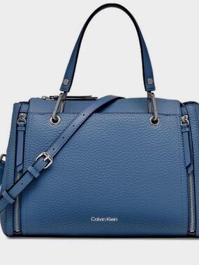 Calvin Klein Elaine Bubble Lamb Satchel